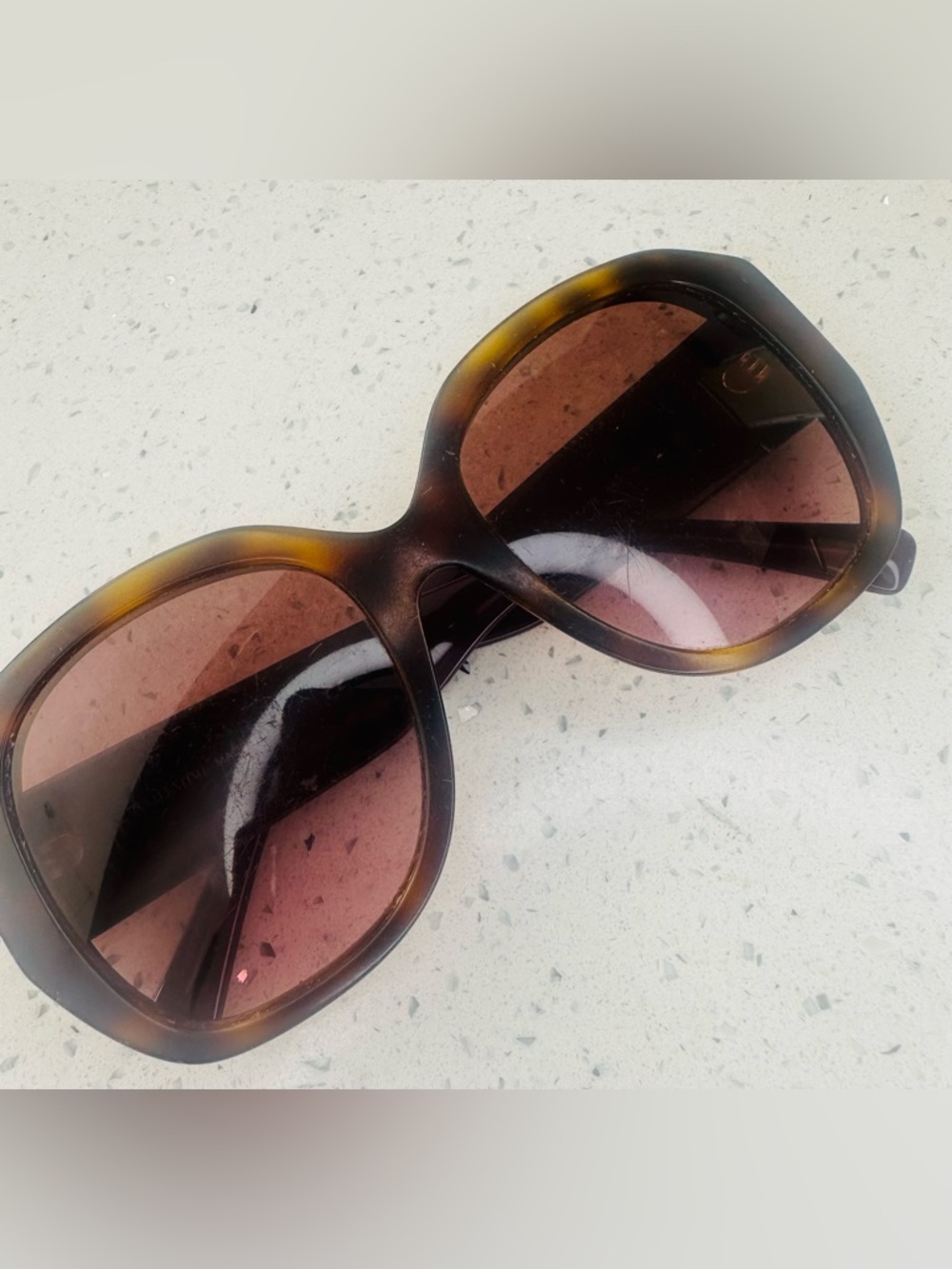 Valentino Oversized Tortoiseshell Sunglasses